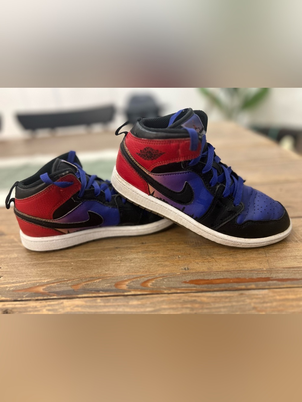 Air Jordan 1 Mid SS GS 'Skyline' unique colorful basketball shoes youth size 3